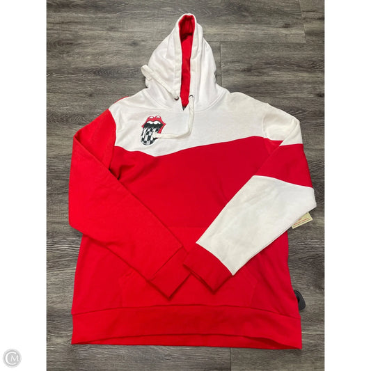 Sweatshirt Hoodie By Cme In Red & White, Size: Xl