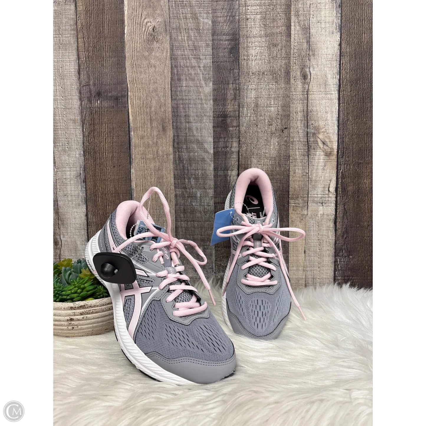 Shoes Athletic By Asics In Grey & Pink, Size: 7.5