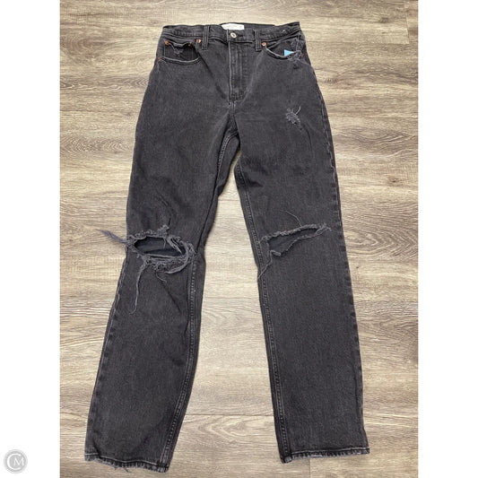 Jeans Boyfriend By Abercrombie And Fitch In Black, Size: 6