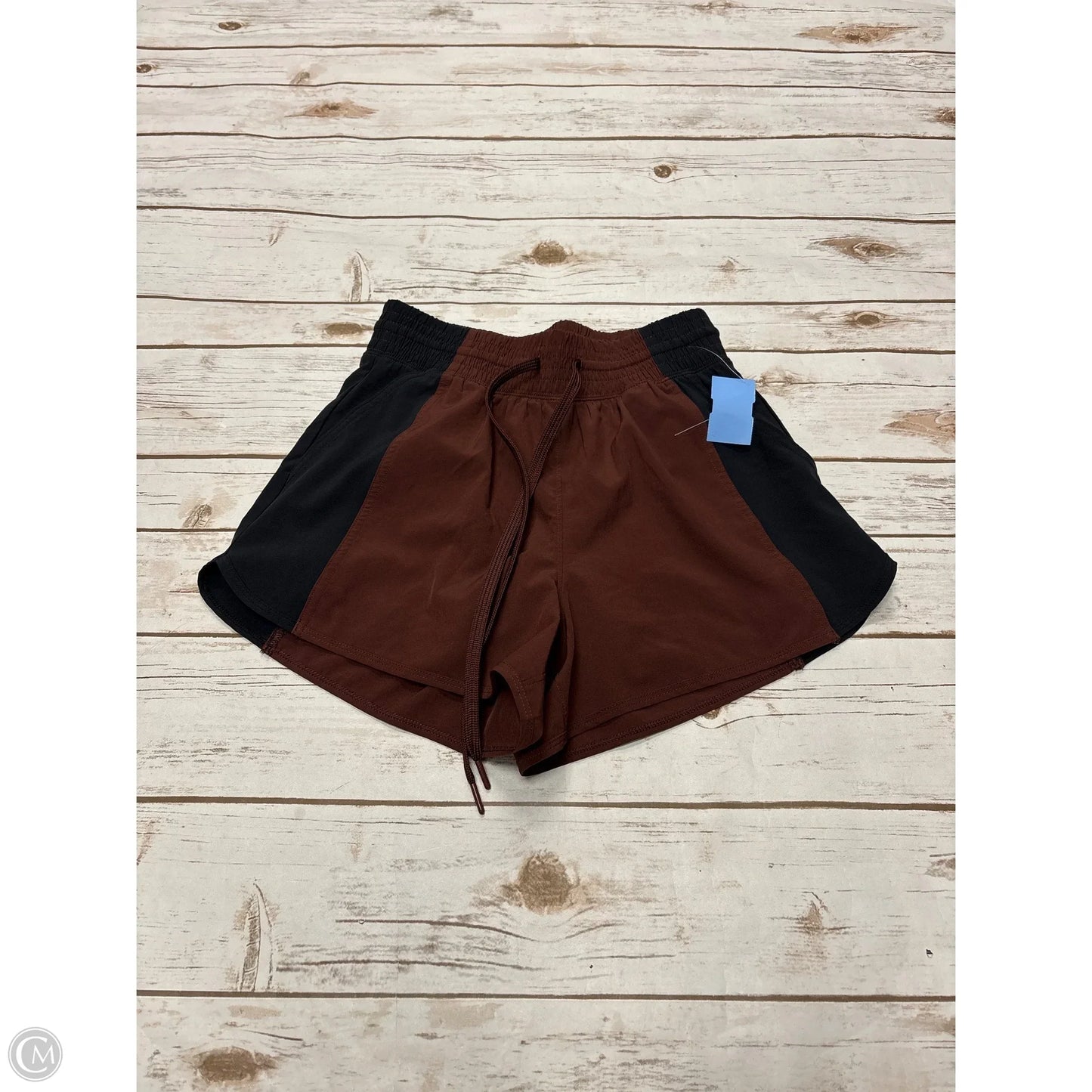 Athletic Shorts By Ypb In Black & Brown, Size: S