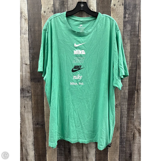 Top Short Sleeve By Nike In Green, Size: 3x