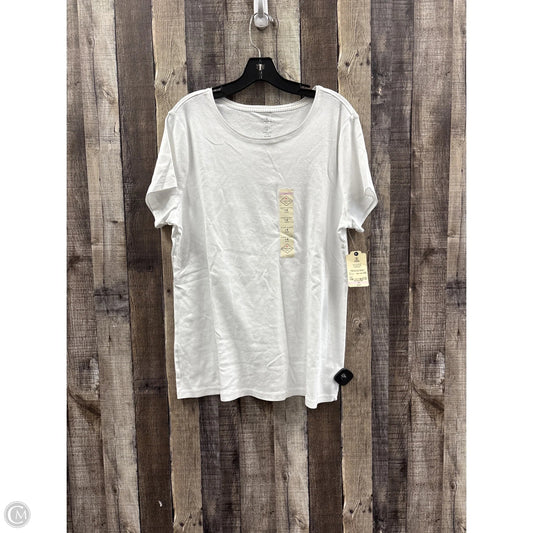 Top Short Sleeve By St Johns Bay In White, Size: 1x