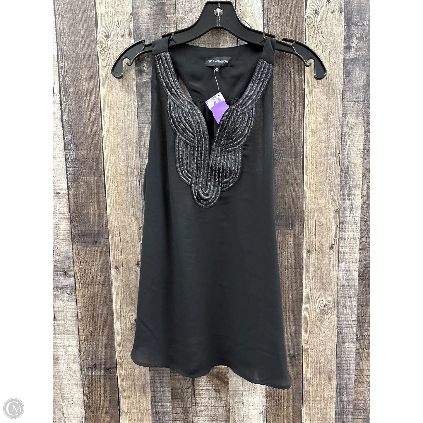 Top Sleeveless By Cme In Black, Size: M