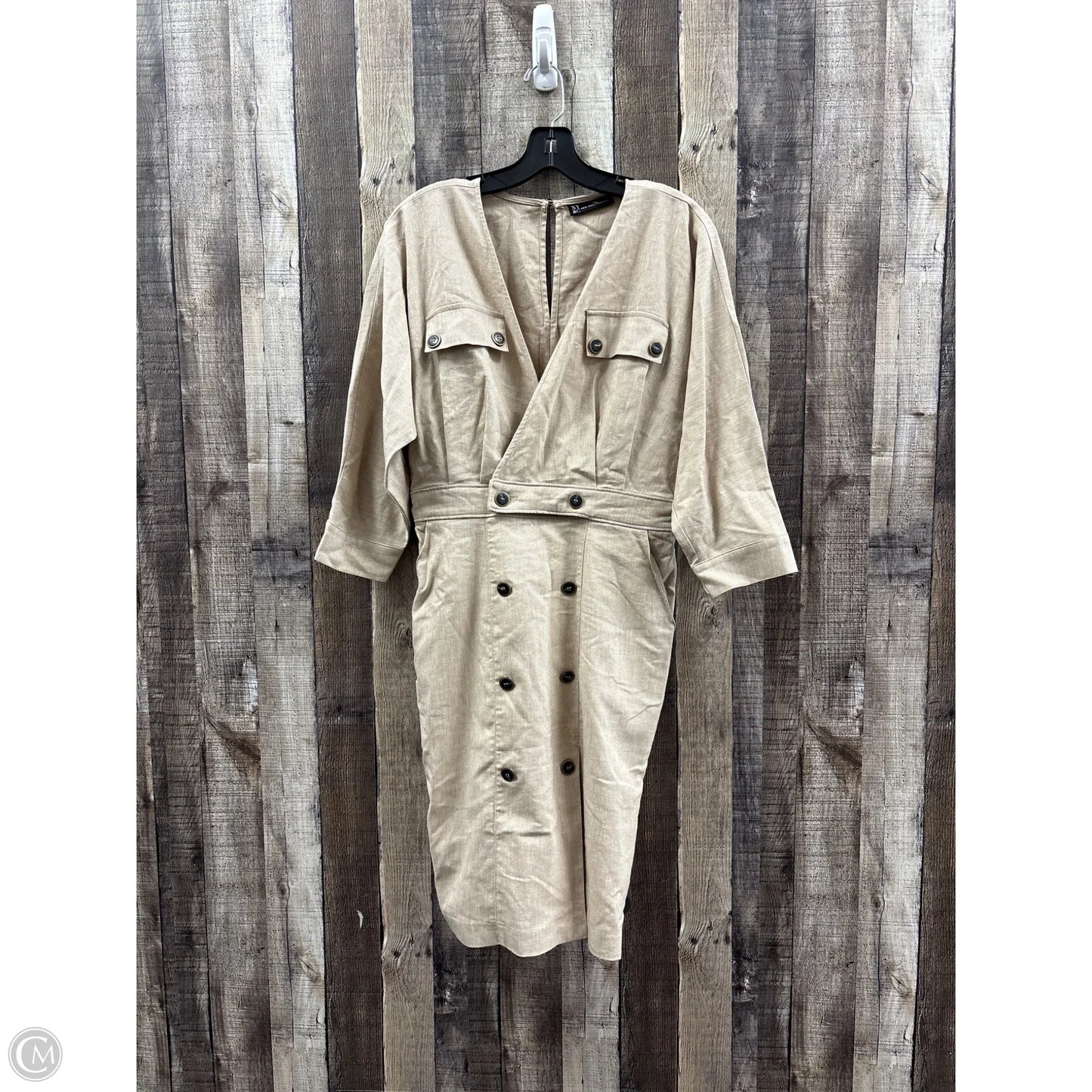 Dress Work By New York And Co In Tan, Size: S