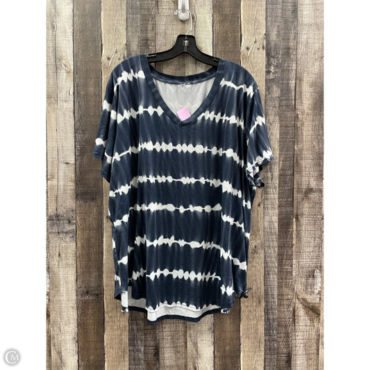 Top Short Sleeve By Cme In Tie Dye Print, Size: 3x