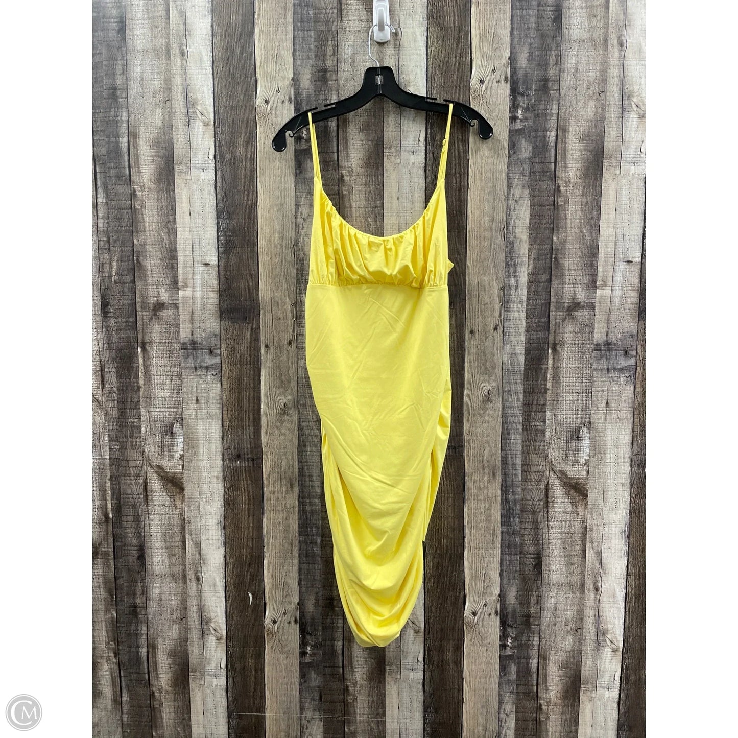 Dress Party Midi By Fashion Nova In Yellow, Size: 1x