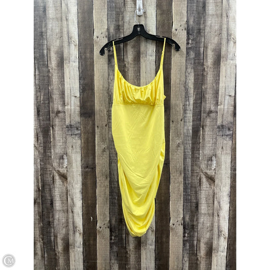 Dress Party Midi By Fashion Nova In Yellow, Size: 1x