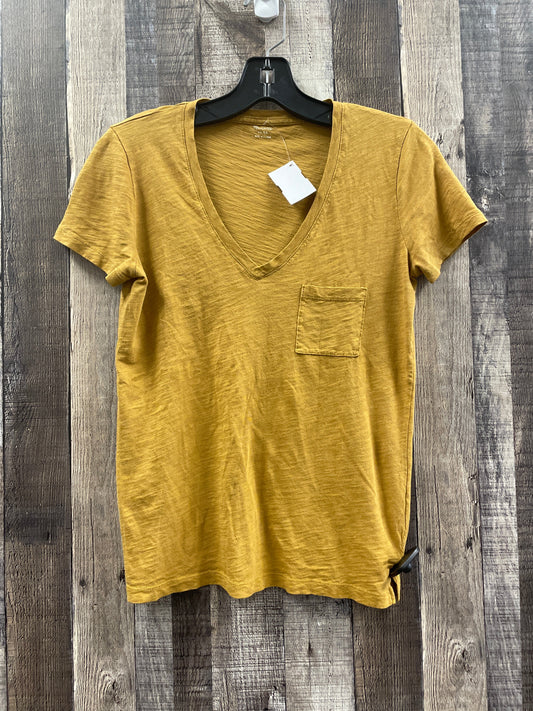 Top Short Sleeve By Madewell In Gold, Size: Xs