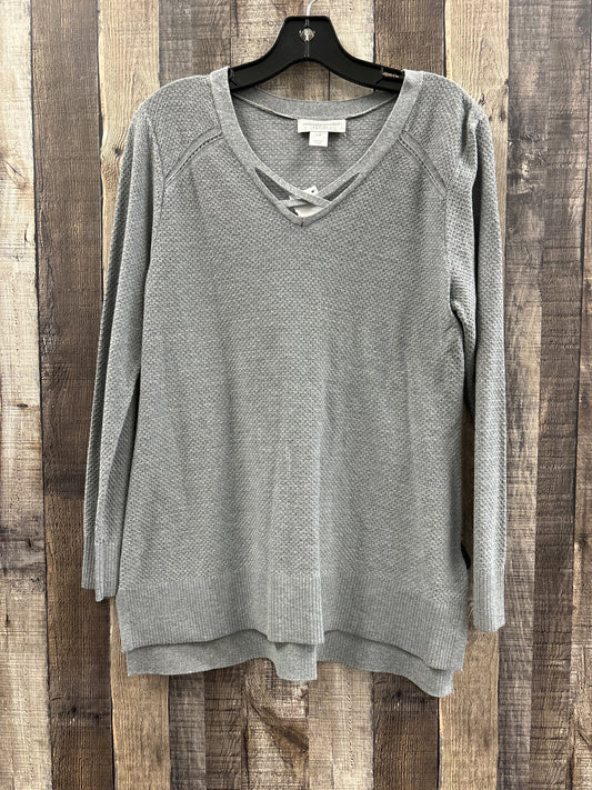 Sweater By Christopher And Banks In Grey, Size: Petite  M