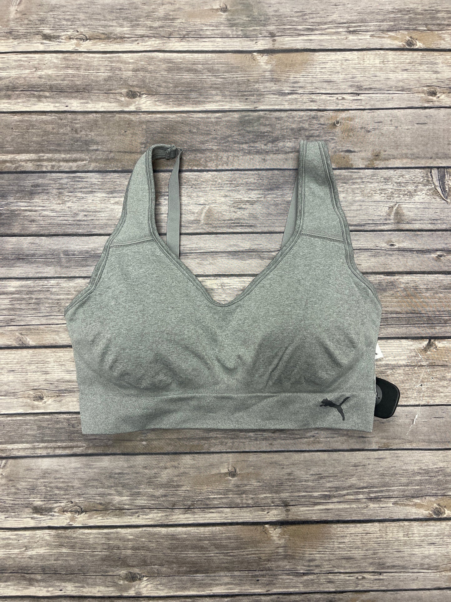 Athletic Bra By Puma In Grey, Size: Xl