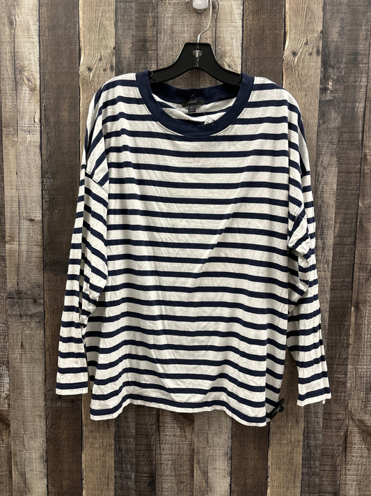 Top Long Sleeve By J. Crew In Striped Pattern, Size: Xl