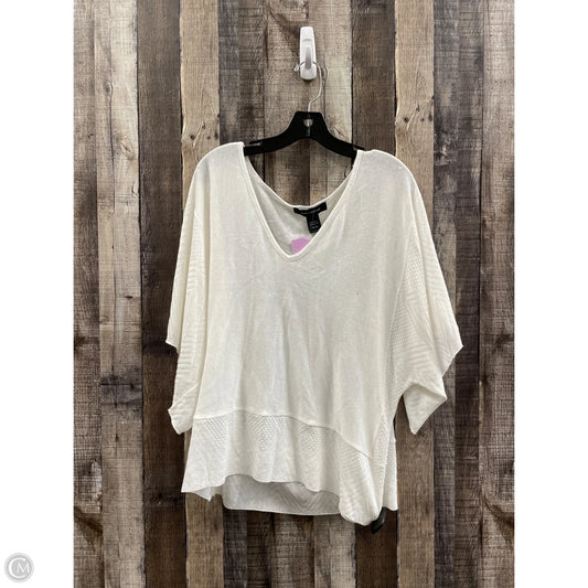 Sweater By Ashley Stewart In White, Size: 22