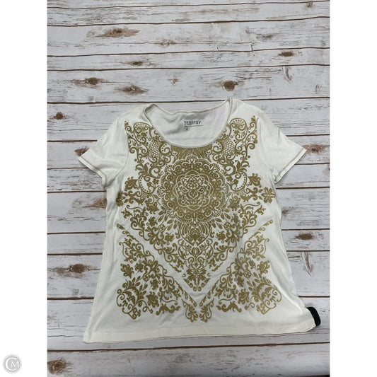 Top Short Sleeve By Zenergy By Chicos In Cream, Size: L