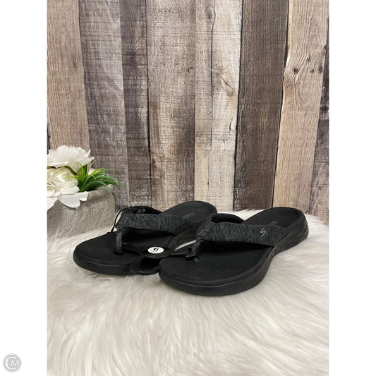 Sandals Flip Flops By Skechers In Black, Size: 9