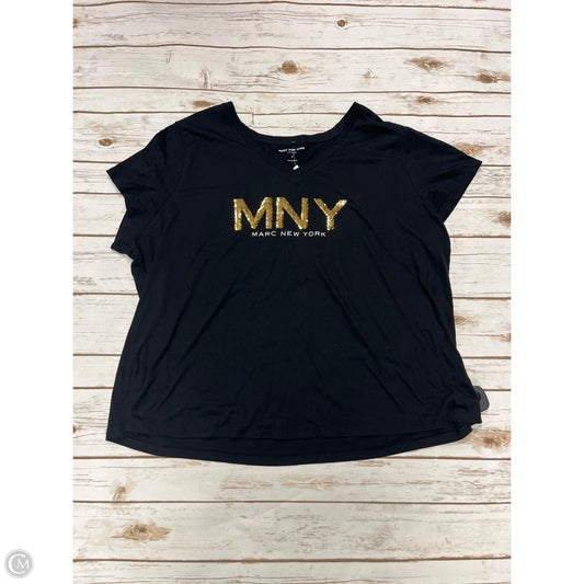 Top Short Sleeve By Marc New York In Black, Size: 3x