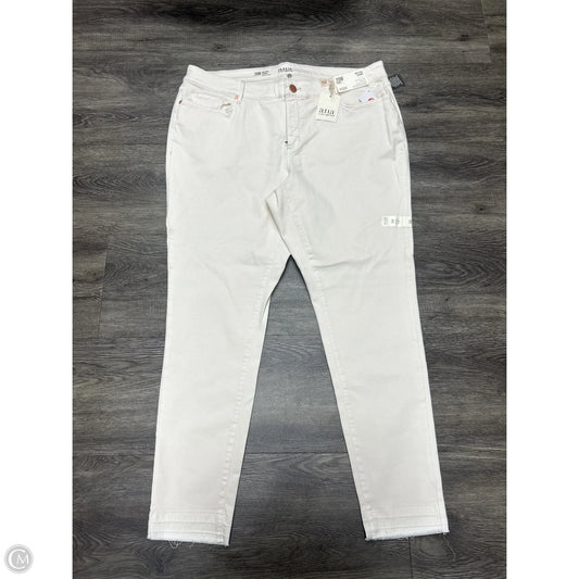 Jeans Skinny By Ana In Cream Denim, Size: 20