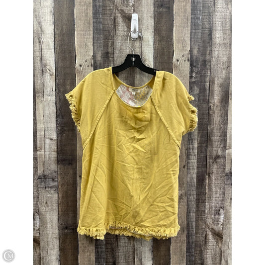 Top Short Sleeve By Umgee In Yellow, Size: M