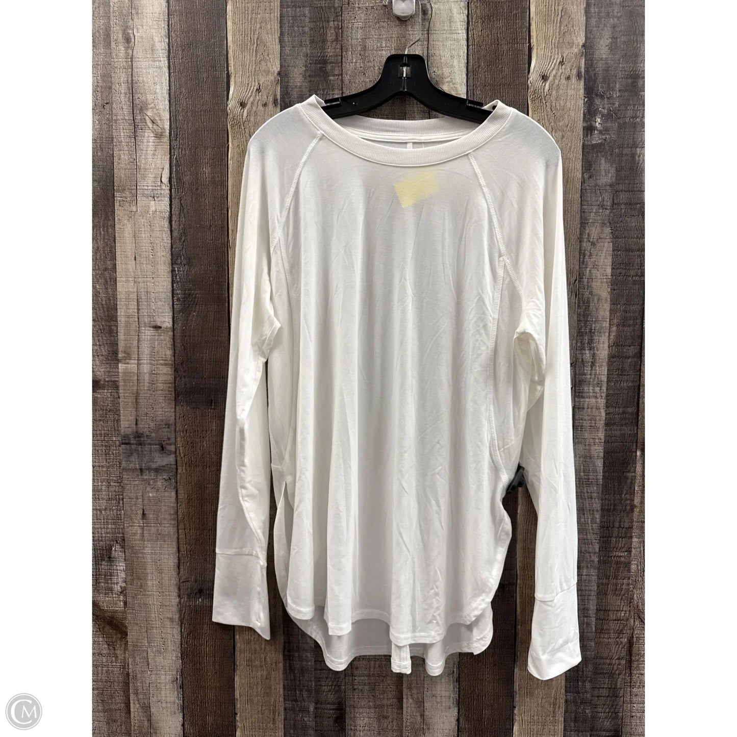 Athletic Top Long Sleeve Crewneck By Tek Gear In White, Size: Xl