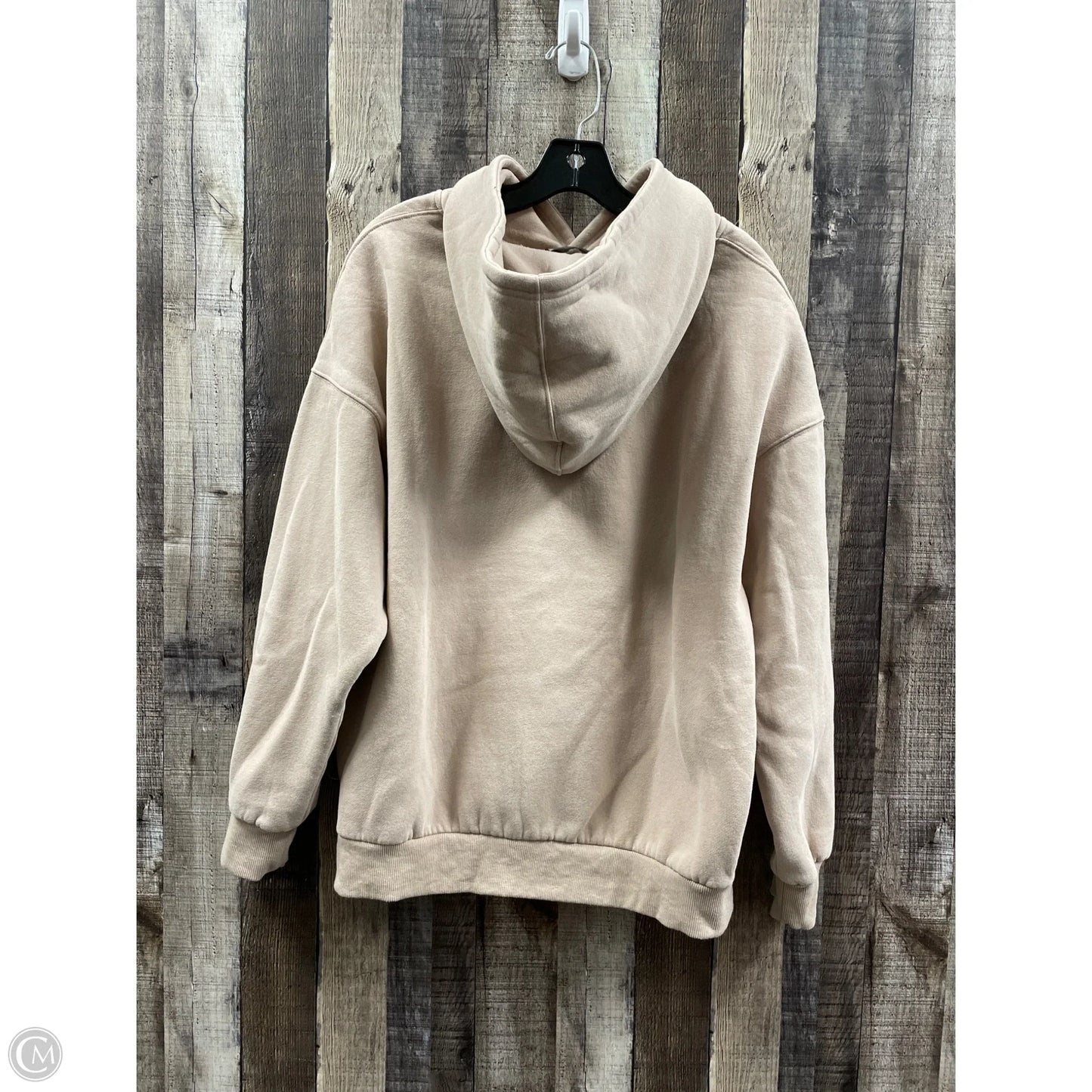 Sweatshirt Hoodie By Trendy Queen In Tan, Size: L