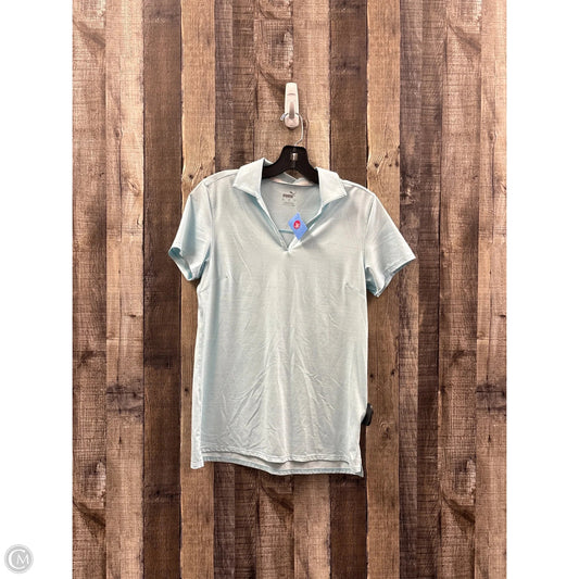 Athletic Top Short Sleeve By Puma In Blue, Size: S