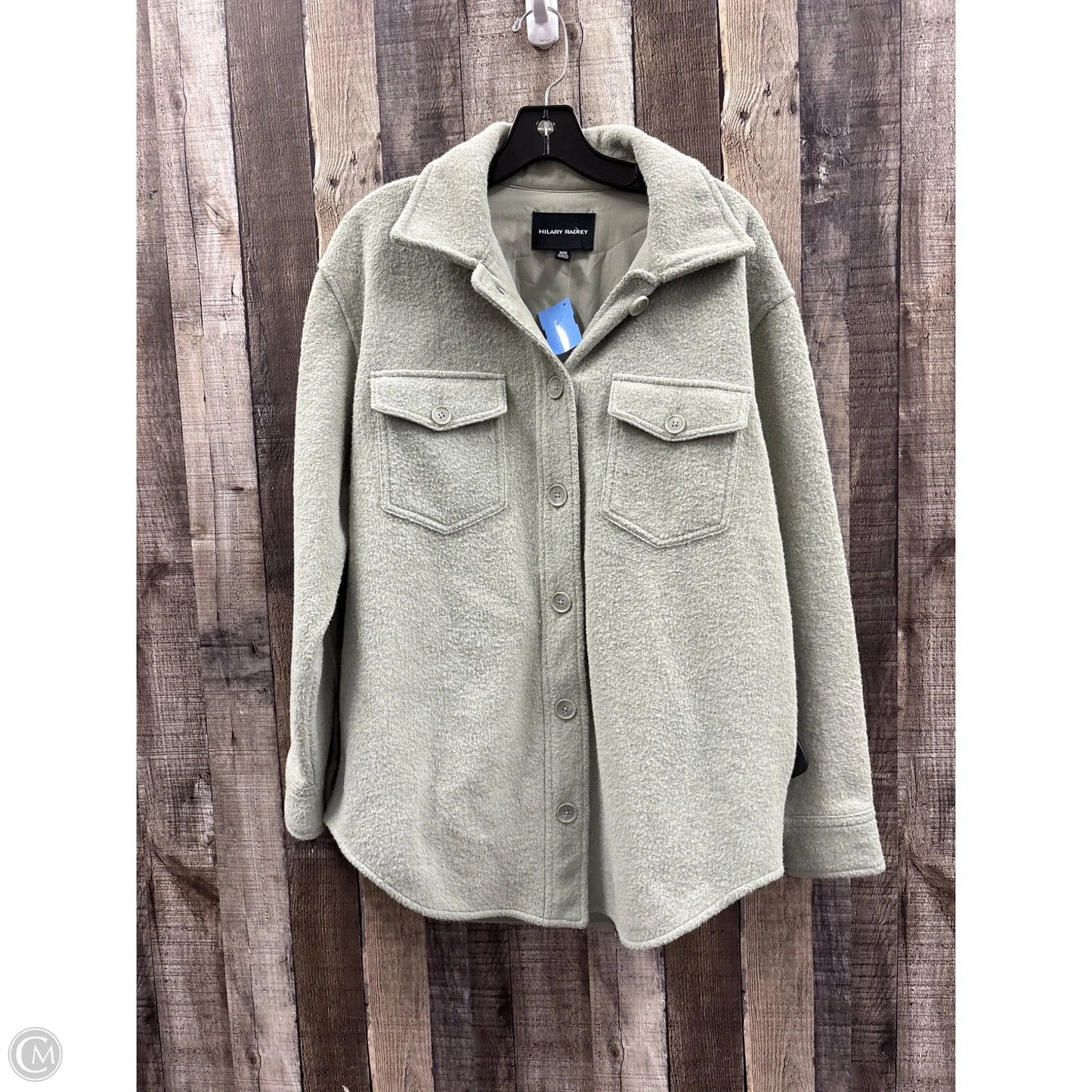 Jacket Shirt By Hem & Thread In Cream, Size: S