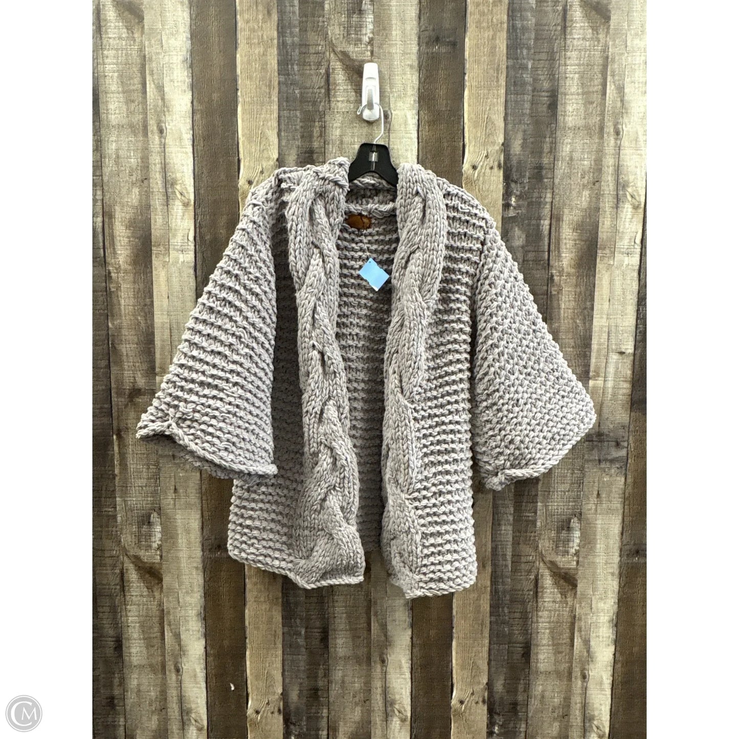 Sweater Cardigan By Pol In Grey, Size: L