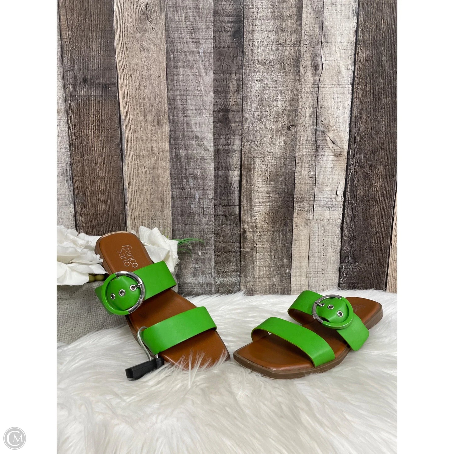 Sandals Flats By Franco Sarto In Green, Size: 7