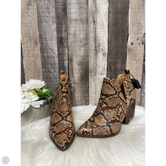 Boots Ankle Heels By Cme In Animal Print, Size: 6