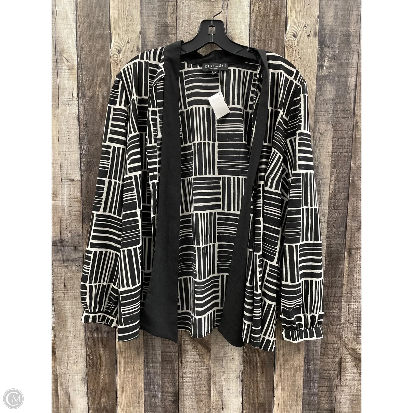Top Long Sleeve By Eloquii In Black, Size: Xl