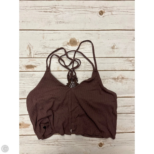 Top Sleeveless By Aerie In Brown, Size: L