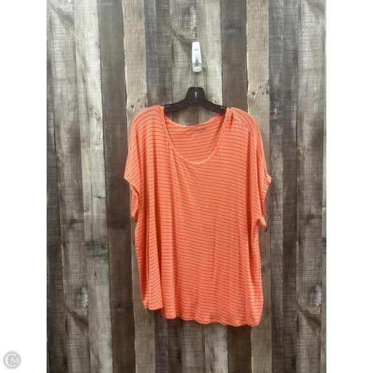 Top Short Sleeve By Lands End In Orange, Size: 2x
