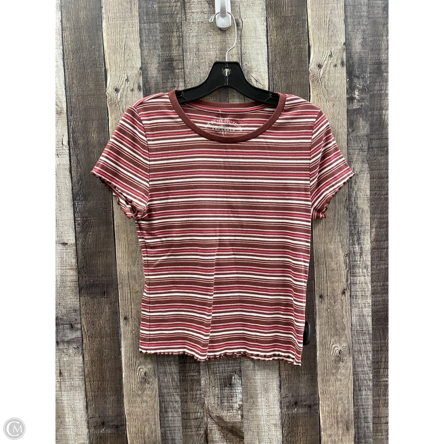 Top Short Sleeve By Aeropostale In Pink & Red, Size: Xl