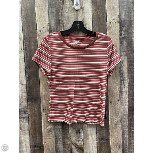Top Short Sleeve By Aeropostale In Pink & Red, Size: Xl