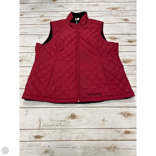 Vest Puffer & Quilted By Free Country In Red, Size: Xxl