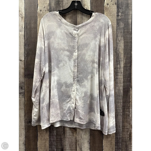 Top Long Sleeve By Logo In Grey, Size: L