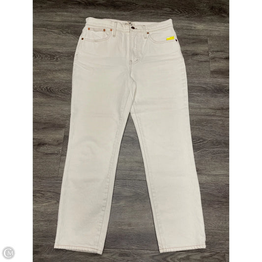 Jeans Cropped By Madewell In Cream Denim, Size: 8