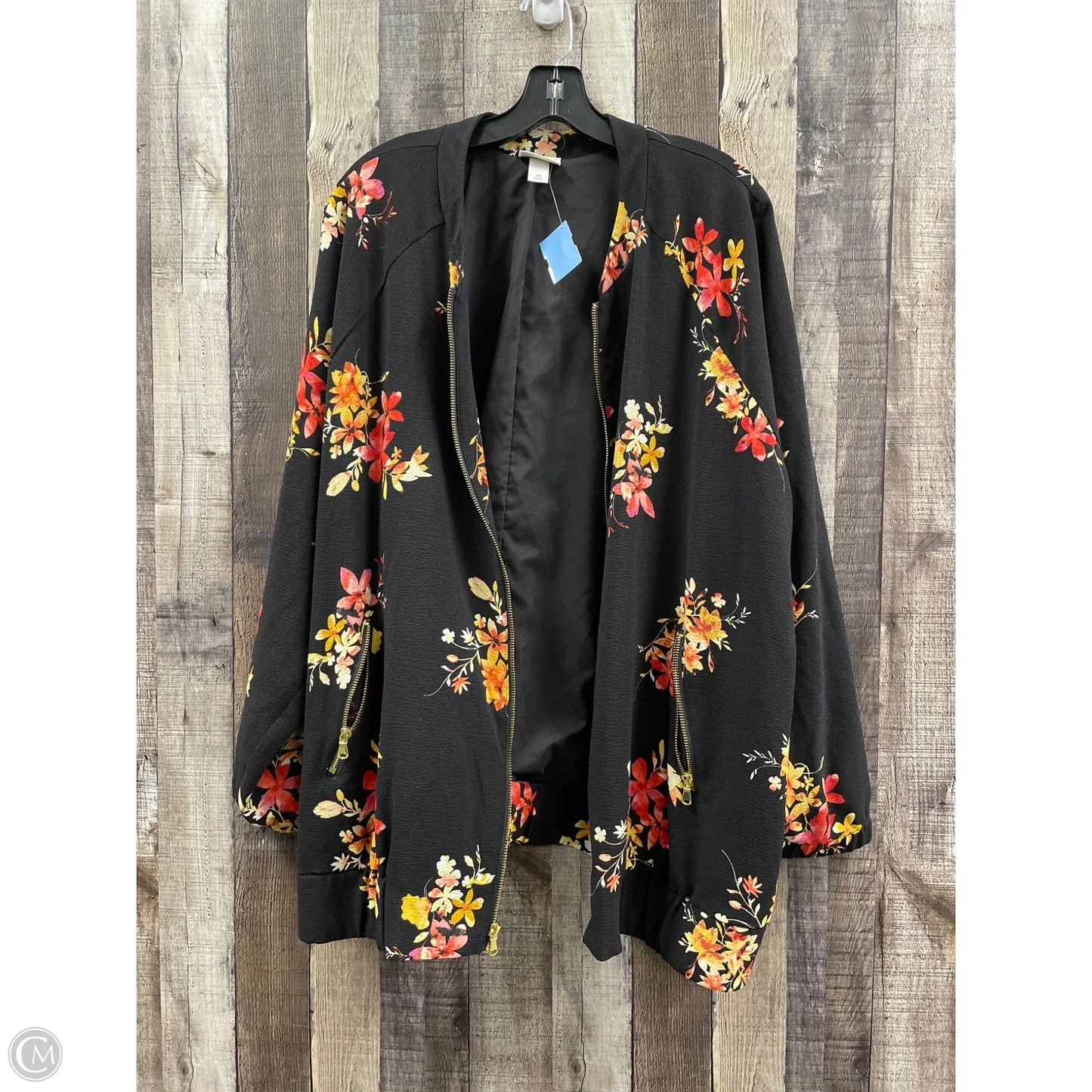 Jacket Shirt By Ava & Viv In Black, Size: 3x