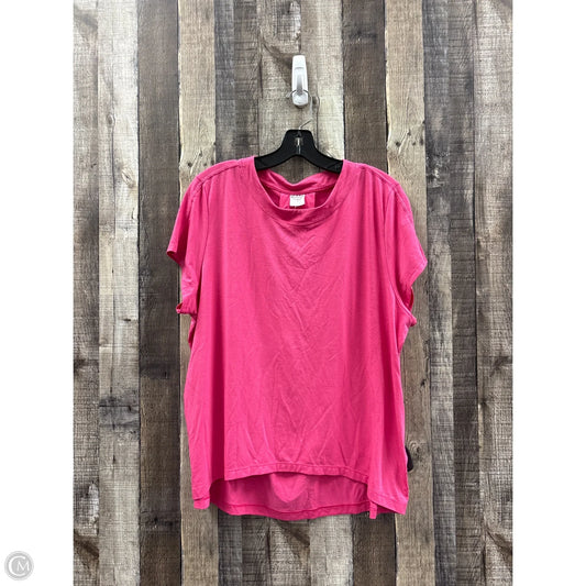 Athletic Top Short Sleeve By Athleta In Pink, Size: M