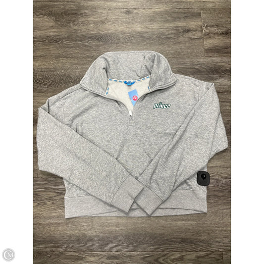 Athletic Sweatshirt Collar By Prince In Grey, Size: L