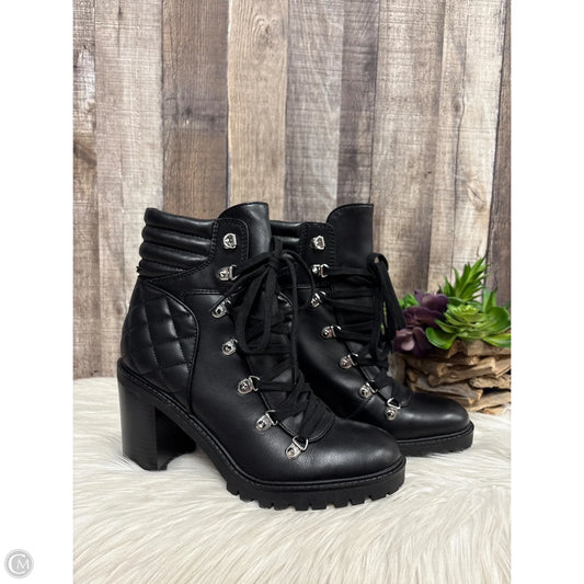 Boots Ankle Heels By Guess In Black, Size: 8.5