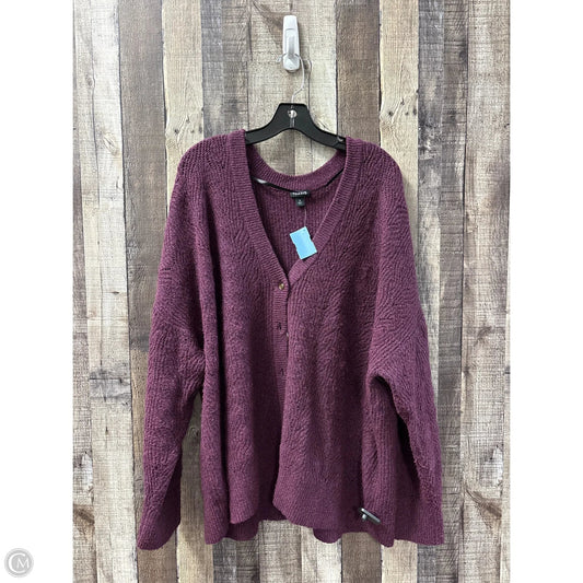 Cardigan By Torrid In Purple, Size: 3x