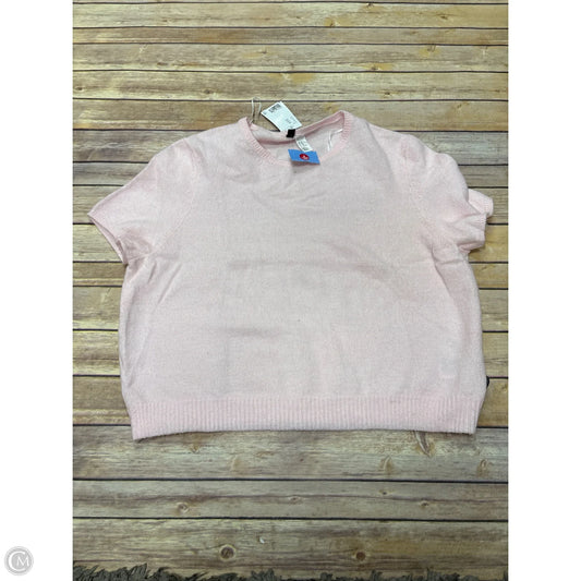 Sweater Short Sleeve By Divided In Pink, Size: 3x