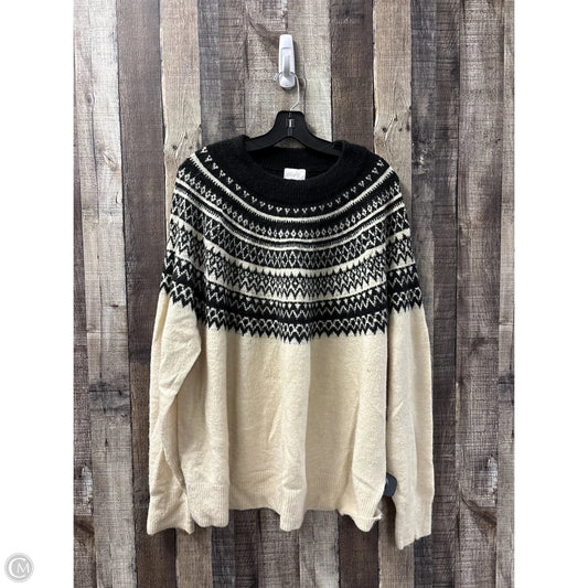 Sweater By H&m In Black & Cream, Size: Xxl