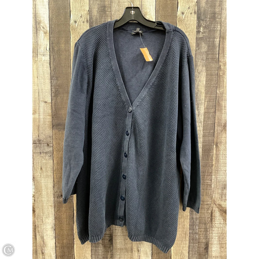 Sweater Cardigan By Cme In Navy, Size: 4x