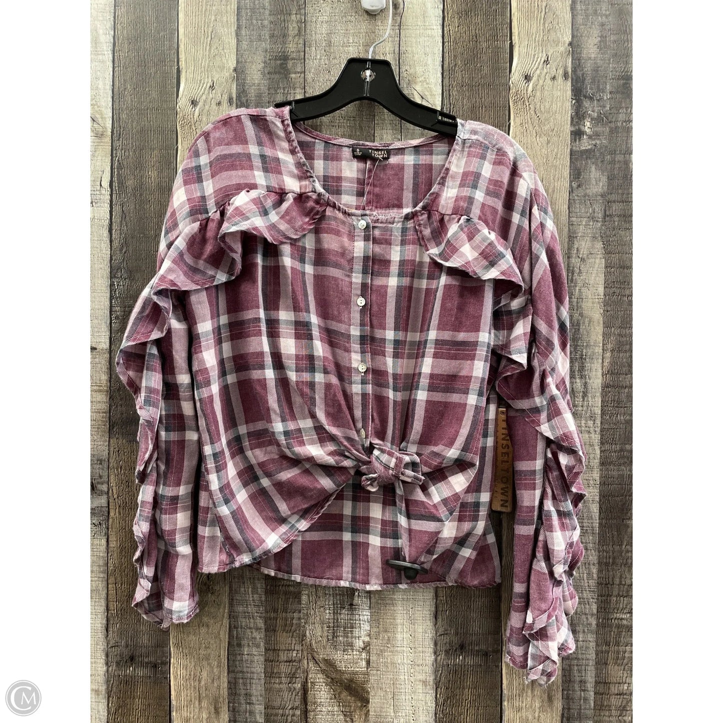 Top Long Sleeve By Tinseltown In Purple, Size: S