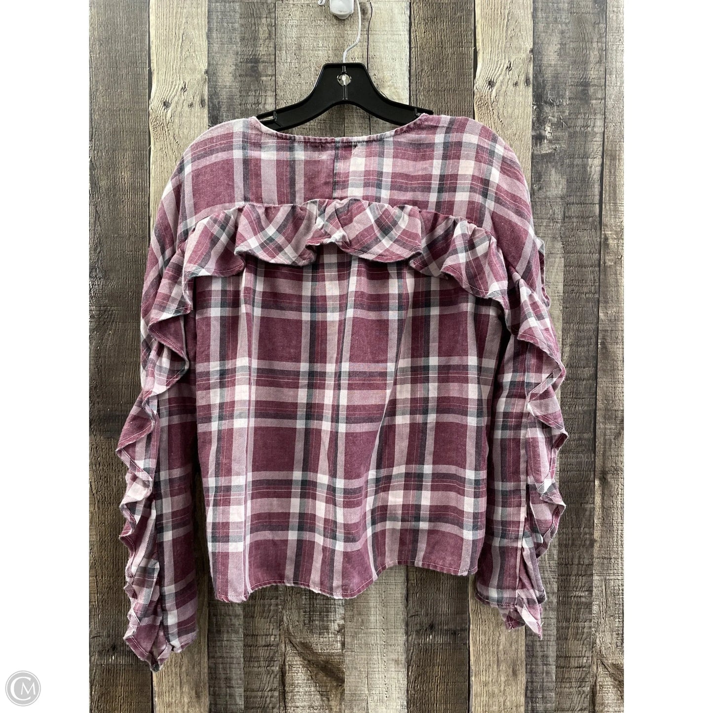 Top Long Sleeve By Tinseltown In Purple, Size: S