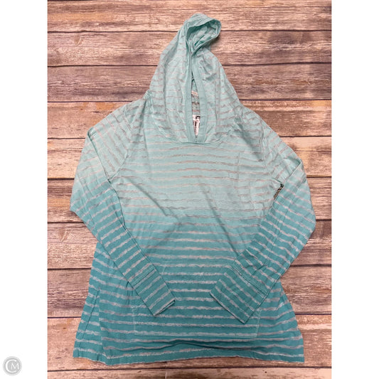 Athletic Top Long Sleeve Hoodie By Calvin Klein In Blue, Size: L