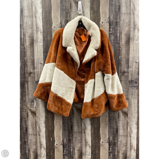 Jacket Faux Fur & Sherpa By Time And Tru In Multi-colored, Size: Xl