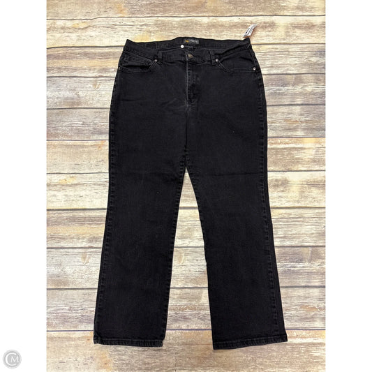 Jeans Straight By Lee In Black Denim, Size: 16