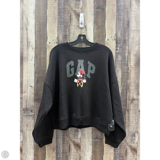 Sweatshirt Crewneck By Gap In Black, Size: L